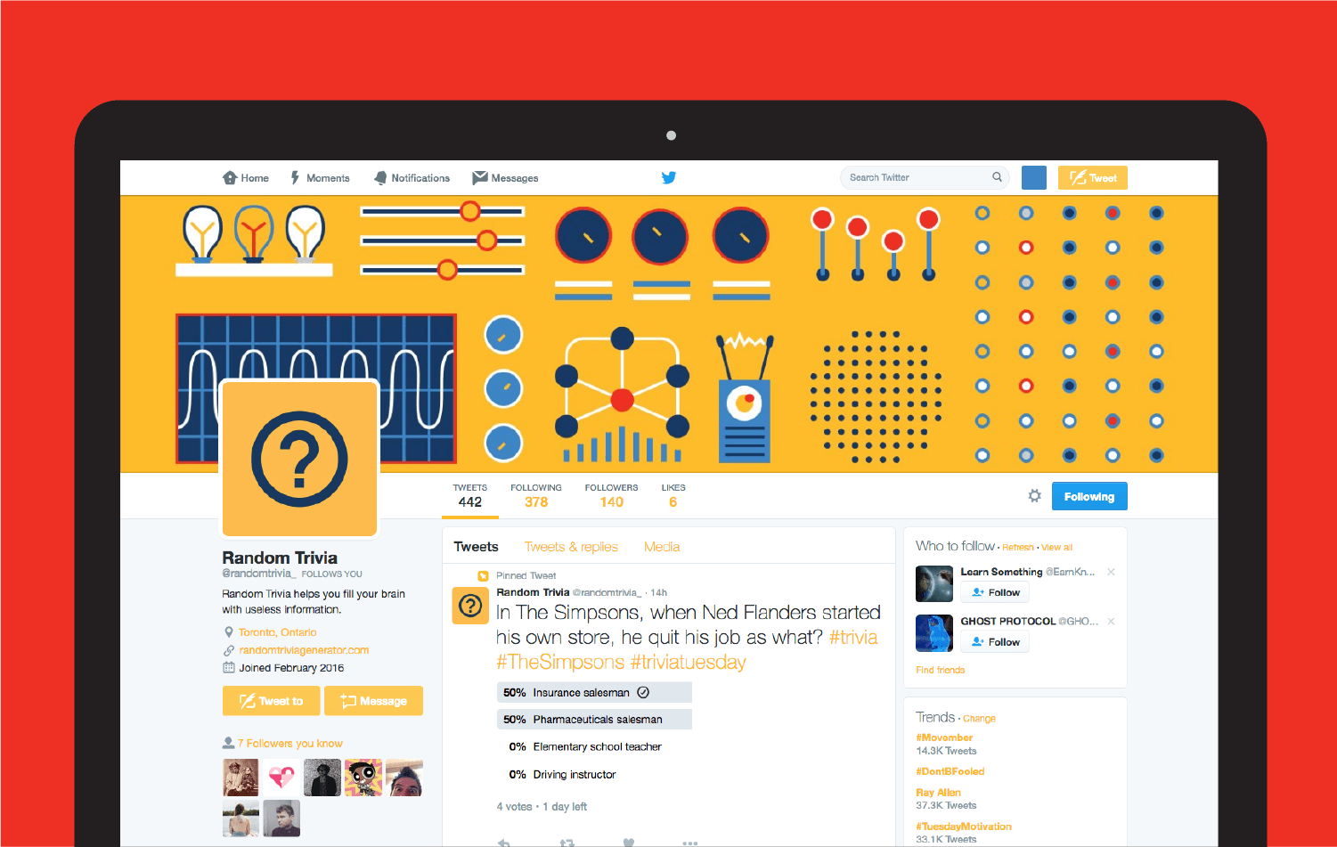 temporary twitter profile page